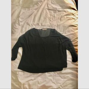 Black oversized blouse